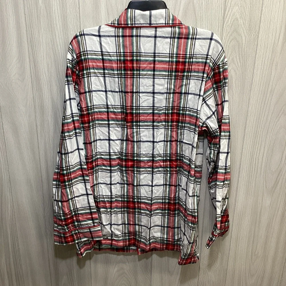 WONDERSHOP Men's (Size M) Long Sleeve Button Down Collared‎ Sleep Shirt Cotton